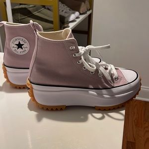 Pink Platform Converse
